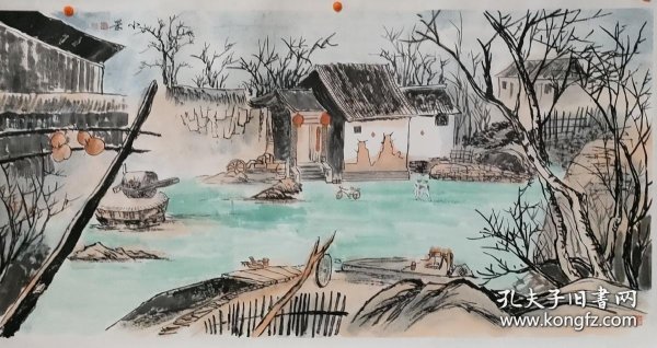 郑文忠 1967年生人 河北保定籍画家 河北省美术家协会会员 中国书画家协会会员 中国山水国画研究院成员 中国冰雪画派传承人 中国书画联盟签约画家 多次报价中国美术家协会国展并成功入围多幅作品并获奖 现为山东弘大画院签约画家。（农家小景）