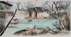 郑文忠 1967年生人 河北保定籍画家 河北省美术家协会会员 中国书画家协会会员 中国山水国画研究院成员 中国冰雪画派传承人 中国书画联盟签约画家 多次报价中国美术家协会国展并成功入围多幅作品并获奖 现为山东弘大画院签约画家。（农家小景）