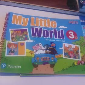 爱贝国际少儿英语 My Little World 3（全3册，都有光盘，练习册有涂划）