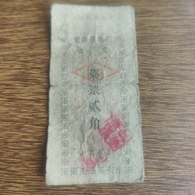 1987年张店热电厂食堂菜票