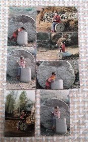 玩石碾子的小孩.7张 （任购6件包邮）