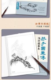 芥子园画传 浅印描摹本 山水谱中国画入门零基础教程白描底稿临摹