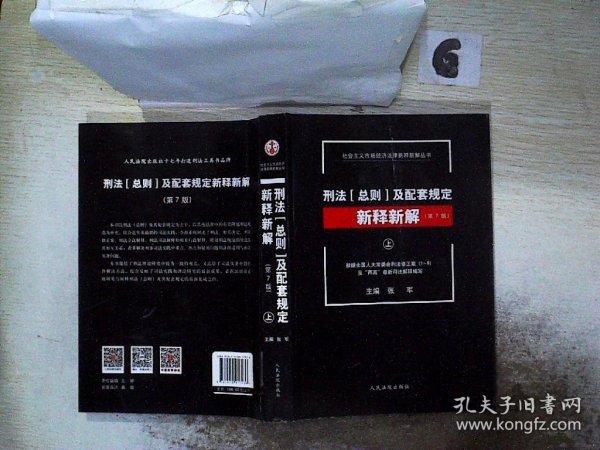 社会主义市场经济法律新释新解丛书：刑法（总则）及配套规定新释新解（第7版 套装上下册）