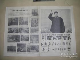 毛主席万岁 画刊完整一张：（1967年12月26日，辽宁工人报等出版，2开本，约720*520，93品）