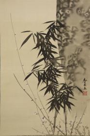 回流字画 回流书画 松竹梅《岁寒三友》图 作者：加藤春甫（1879-1950），日本画家，师从鈴木松年。；日本回流字画 日本回流书画