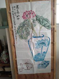 [陳斌]陜西西安美院教授陳斌老師2014年妙繪，又名：陳質文，號：文將軍，大雁居士，八風堂主。1963年出生于江蘇省南通市。自幼師從劉子美、黃稚松、陳心園、尤無曲先生，1989年畢業(yè)于浙江美術學院國畫系花鳥專業(yè)。