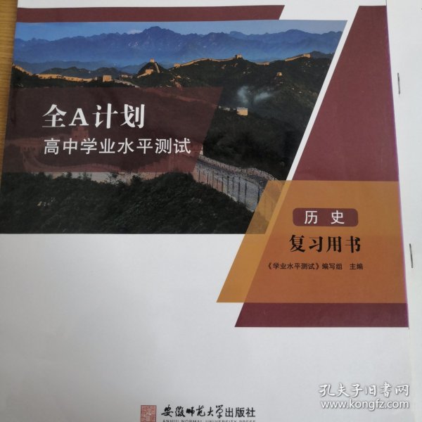 全A计划 高中学业水平测试 复习用书 测试卷（全2册 适合统编高中历史教材复习备考）