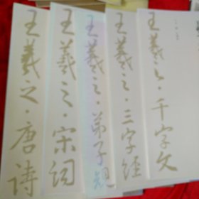 中国历代书法名家作品集字·王羲之（全五本）唐诗 宋词 千字文 三字经 弟子规