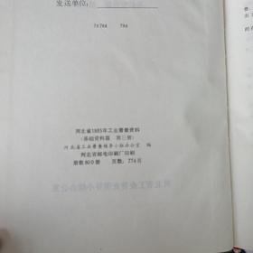 河北省1985年工业普查资料（基础资料篇 第三册）