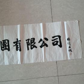 张伟书法行楷横幅96x34cm（张伟：字石城，江苏著名画家，书法家，南京书画院副院长，南京书协副主席）保真，如假包退。