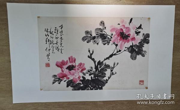 邵仲节牡丹（画芯68x45㎝）