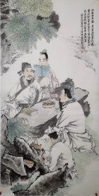 【陆羽品茗图】 黄老师四尺整张人物
