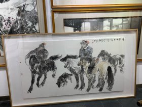 张鸿飞 精品 雪原骑手 96x 180 c m 保真出售