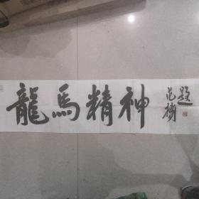698  中国国家画院院长   范扬    书法四尺对开横幅  龙马精神