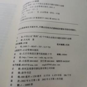 中国企业黑洞:62个中国企业现实问题的透视与诊断