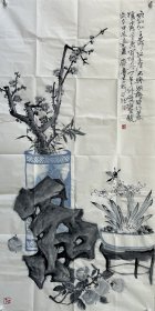 【保真字画，得自画家本人】袁辉东137X68cm！3 ，玄同斋主，雅号“齐鲁大袁”，职业画家。现为：山东美协会员，中国书画研究会副会长，中国国画家协会理事，淄博书画艺术家联谊会会长，中国国家书画院副院长，中国工艺美术家协会会员，山东省书法家协会会员，国家一级美术师，