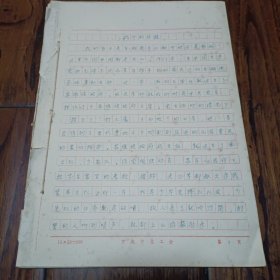平江籍老红军叶海良回忆录《战斗的历程》原手稿 约8600字