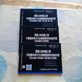 22G101系列图集全套3本 22G101-1-2-3混凝土结构施工图平面整体表示方法制图规则和构造详图 （替代16G101-1-2-3）