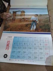 挂历1989年  吉祥如意 (缺5月.7月.)