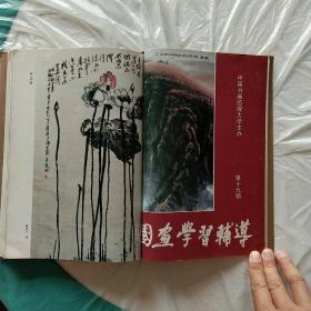中国书画函授大学 国画学习辅导   第一至十九期合售  私人珍藏   手工线装  加牛皮纸封