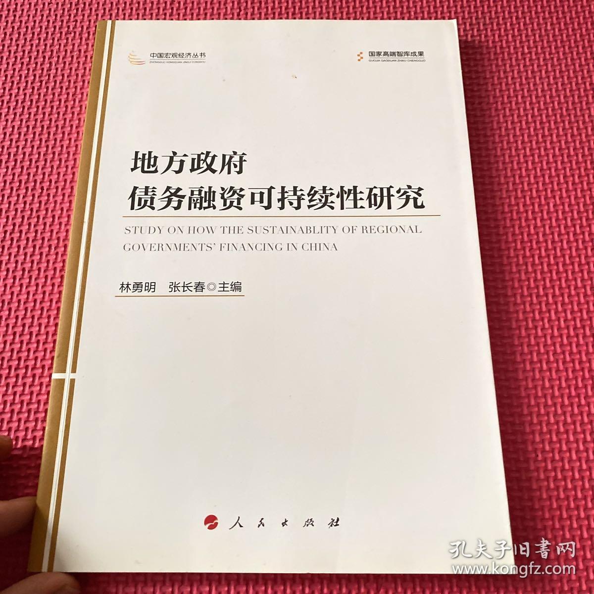 地方政府债务融资可持续性研究