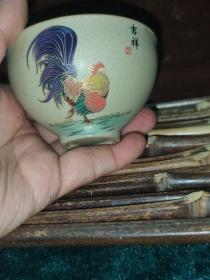 描金雄鸡吉祥主人杯