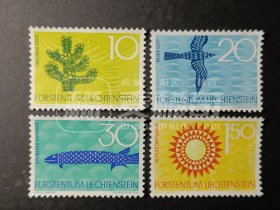 列支敦士登邮票，1966年自然环境保护邮票4全