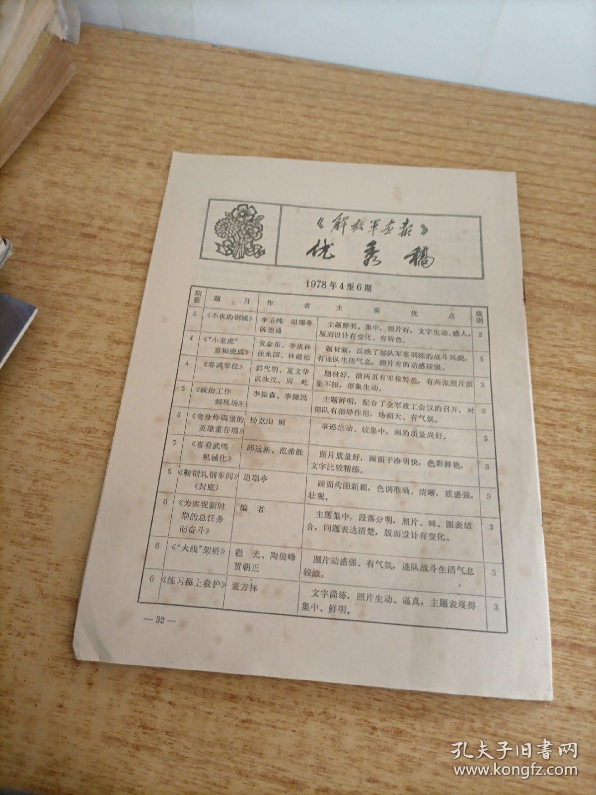 《解放军画报》通讯 1978年 第6期