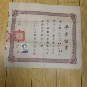 1950年毕业证书 中国职业补习学校