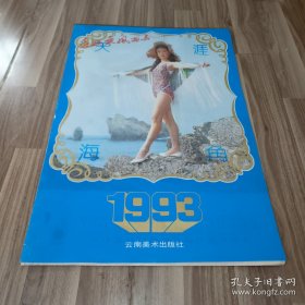 1993年挂历： 美女泳装天涯海角 13张全 75*52CM