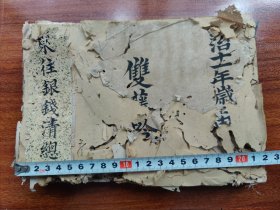 (宁波慈城文献）清 同治《房租总清账本》 一厚册(品相如图自定）(开设丽源洋药店 鄞县 陈雨久三藩节制门内)(严来顺剃头店) (炎帝会祀屋)(便种佃人 司徒岳瑞 奉化县人)(柳山重阳会祀地 本城竺巷口东首)等