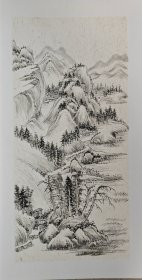 无款山水卡纸小品（10）