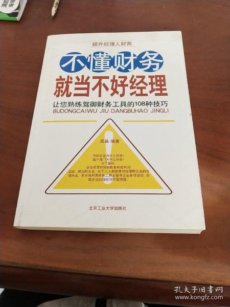 不懂财务就当不好经理：让您熟练驾御财务工具的108种技巧