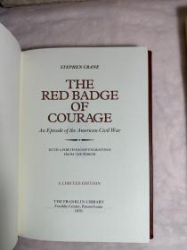 《红色英勇勋章》斯蒂芬·克莱恩，带原始包装，The Red Badge of Courage by Stephen Crane Franklin Library ,富兰克林出版社1979年出版，100 Greatest Books of All Time系列限量收藏版精装书