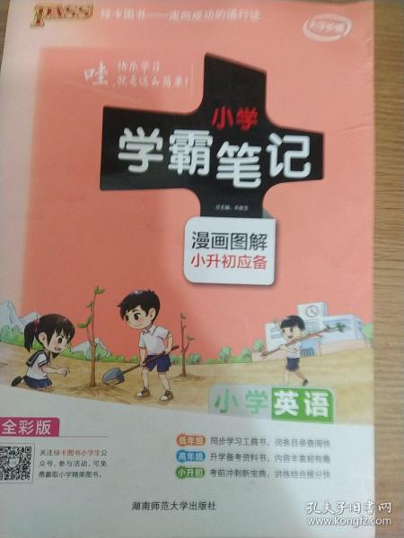 2018版 绿卡图书 学霸笔记漫画图解：小学英语（小升初必备 通用版 大字版 全彩版）