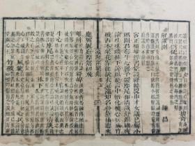瀛海探骊集.清刻古籍一页.传统手工托裱.约23.8x19cm(不含命纸). 可装镜框装饰书房，增添文化品位；可赠送亲朋，还可以做成版刻留真谱！多件合并邮资..