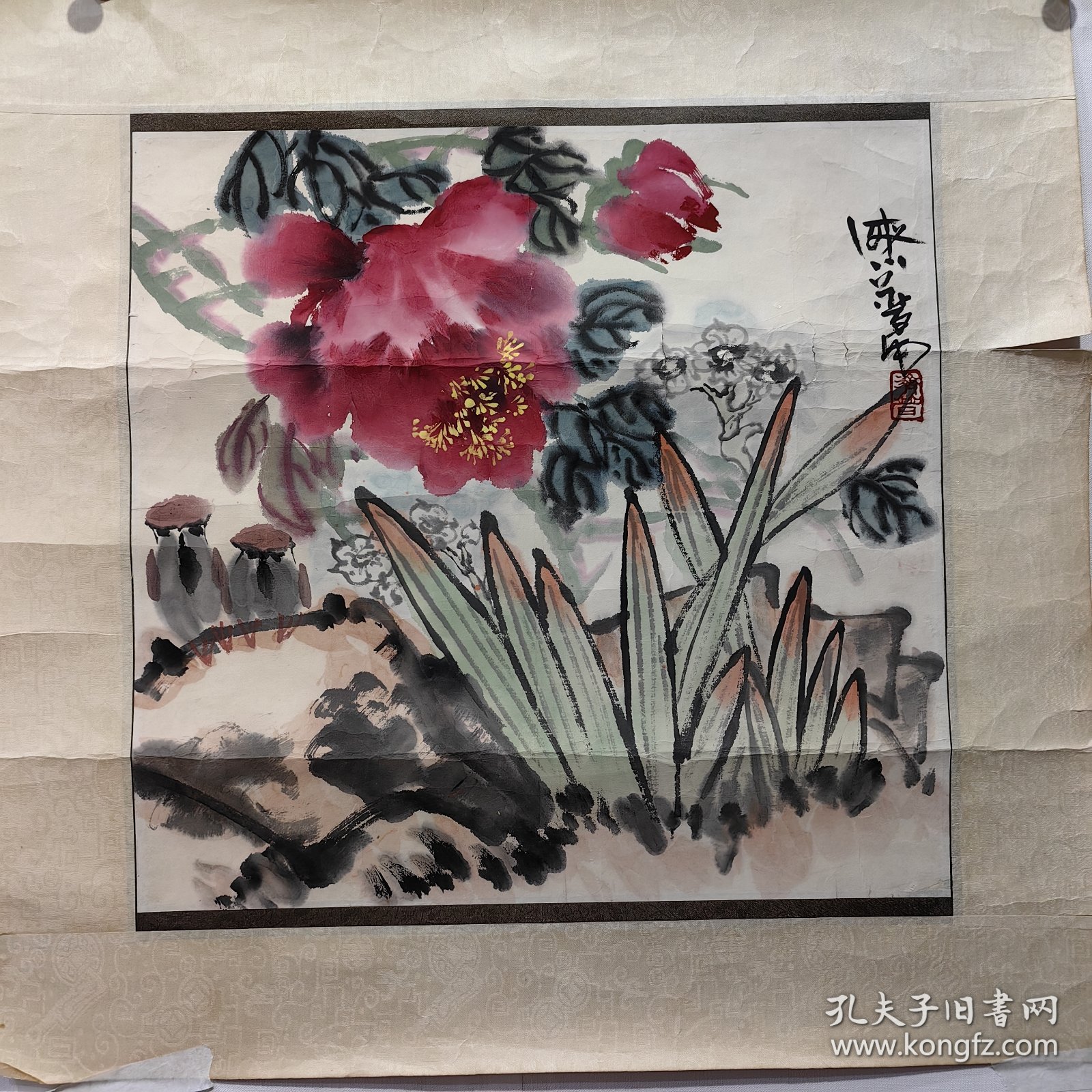 牛济普（1942-）1966年毕业于河南大学美术系。擅写意花鸟，花鸟画连续入选第一至十一届“当代中国花鸟画邀请展”现为河南省中国画院副院长，河南省美术馆(等)艺术顾问，一级美术师，牛济普镜心 画心尺寸37X39公分