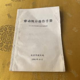 劳动统计操作手册-1994年年报和1995年定期报表