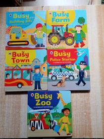 LADYBIRD BOOKS(5册合售)：Busy Farm、Busy Police Station、Busy Building Site、 Busy Zoo  、Busy Town繁忙