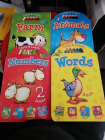 Carry & Learn——Words+Numbers+Animals+Earm【精装，4册合售，品见图！！】