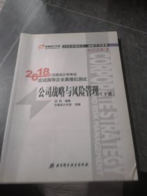 注册会计师2018教材东奥轻松过关1应试指导及全真模拟测试 公司战略与风险管理 上下册