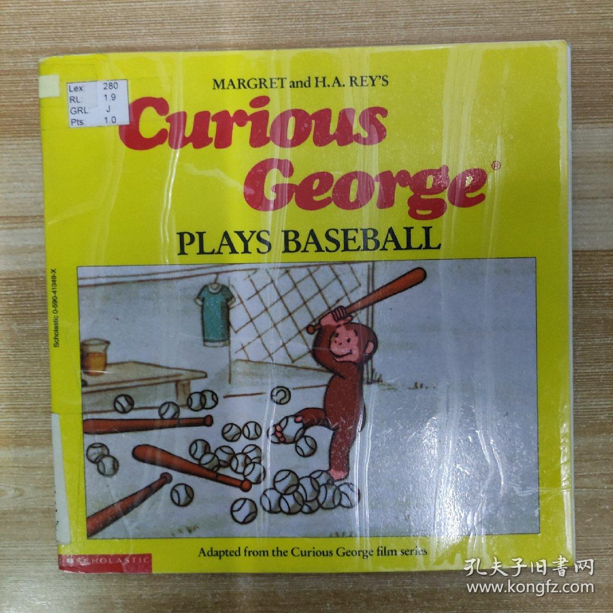 curious george  plays baseball