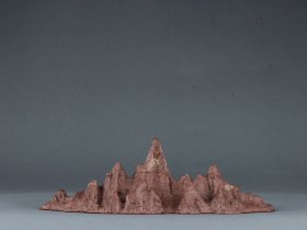 紫砂文房用品山形笔架 镇纸款识：蒋蓉 近现代名家高 8.2 长 25.3 宽 6.8cm