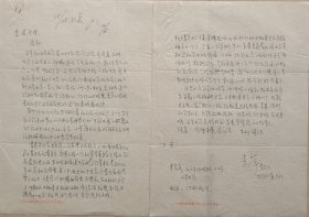 【文联出版旧藏】中国文联出版公司编辑李萍信札附中国文联出版公司总经理李湜签批墨迹(江西文联笺)