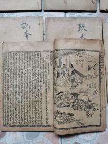 民国线裝本《足本大字加批绘图西游记》十册一百回全，收绣像版画26幅！