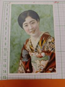 00712 日本  和服 美女 民国时期老明信片