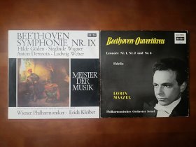 贝多芬第九交响曲 莱奥诺拉序曲 费德里奥序曲 黑胶LP唱片双张 包邮