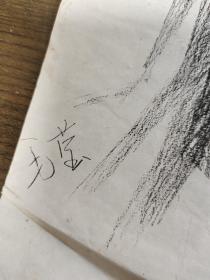 湖南省湘剧院创作室高级舞美设计师曾泽强早期画：素描人物画 毛莹（保真）