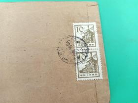 1966年《电报大楼》10分普票2枚挂号信实寄封（票品新），洛阳戳