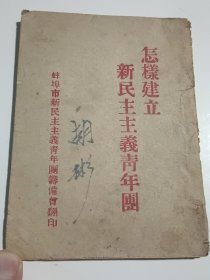 怎样建立新民主主义青年团（1949年4月，蚌埠市新民主主义青年团筹备会 翻印，64开63页）